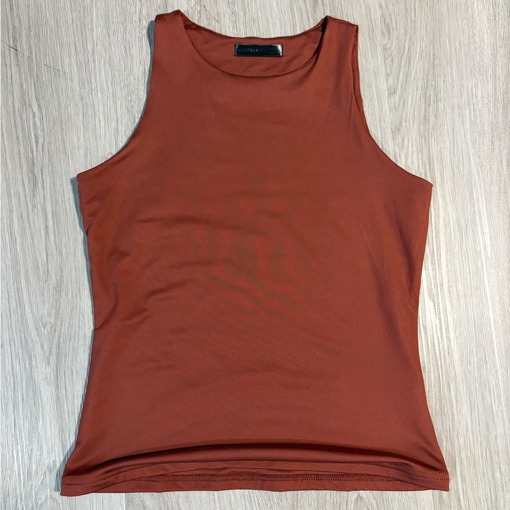 Sleeveless Rust Tank Top